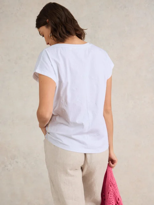 T-Shirt Brodé Nelly - Bril White - 38/R Image 4