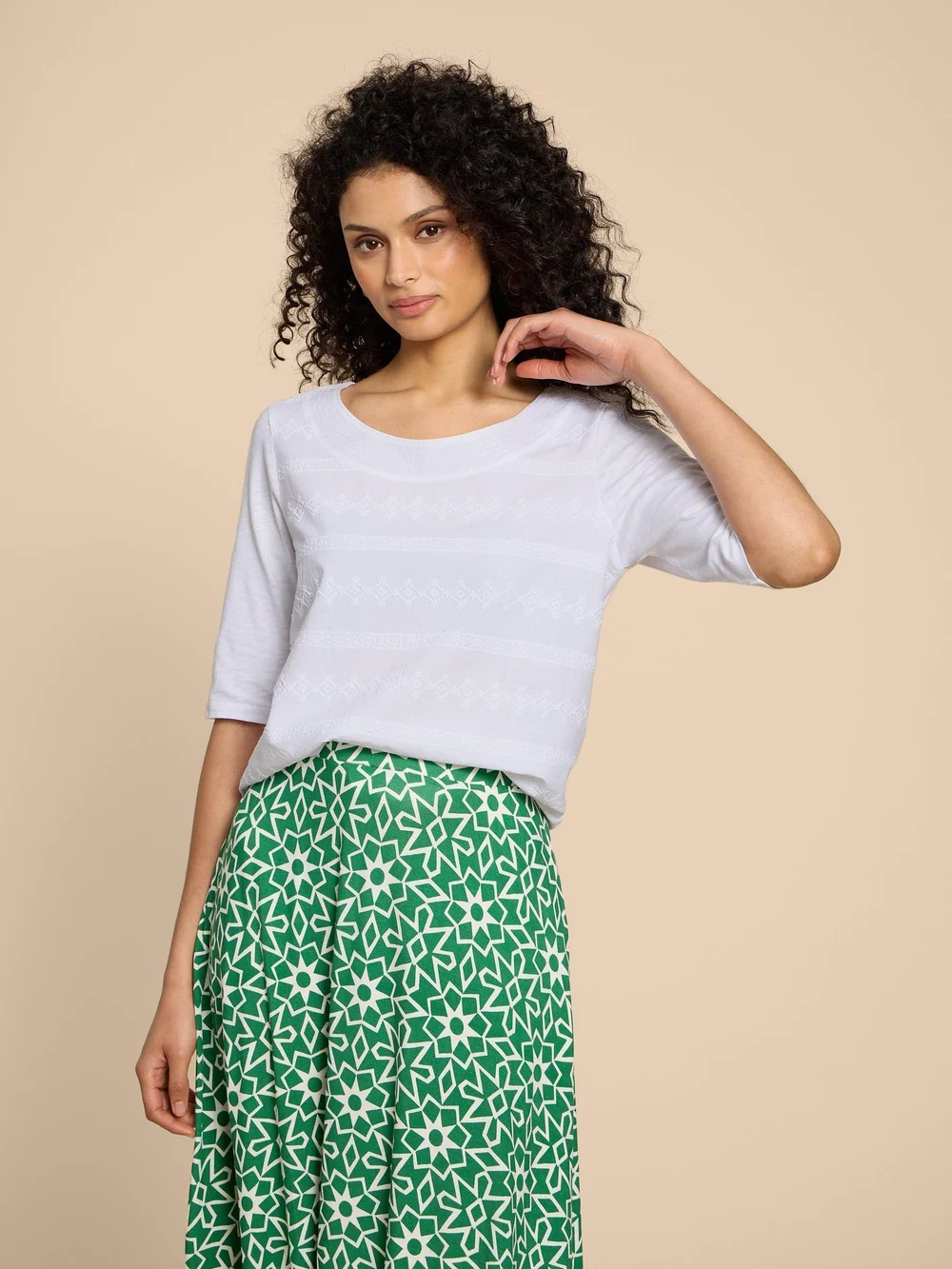 TOP BRODÉ WEAVER - Bril White - 42 Image 1