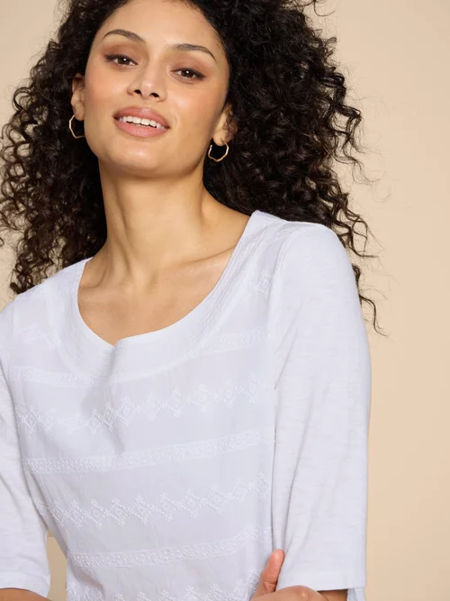 TOP BRODÉ WEAVER - Bril White - 42 Image 3