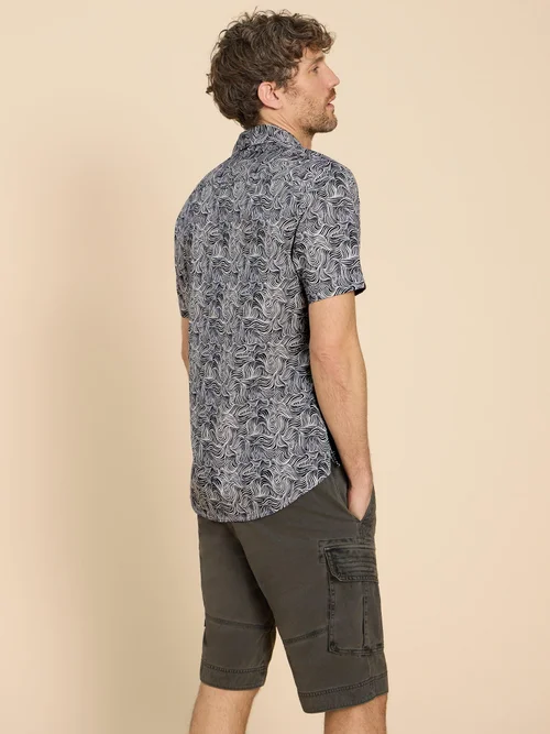 Chemise SS imprimée vagues - Navy Pr - S Image 4