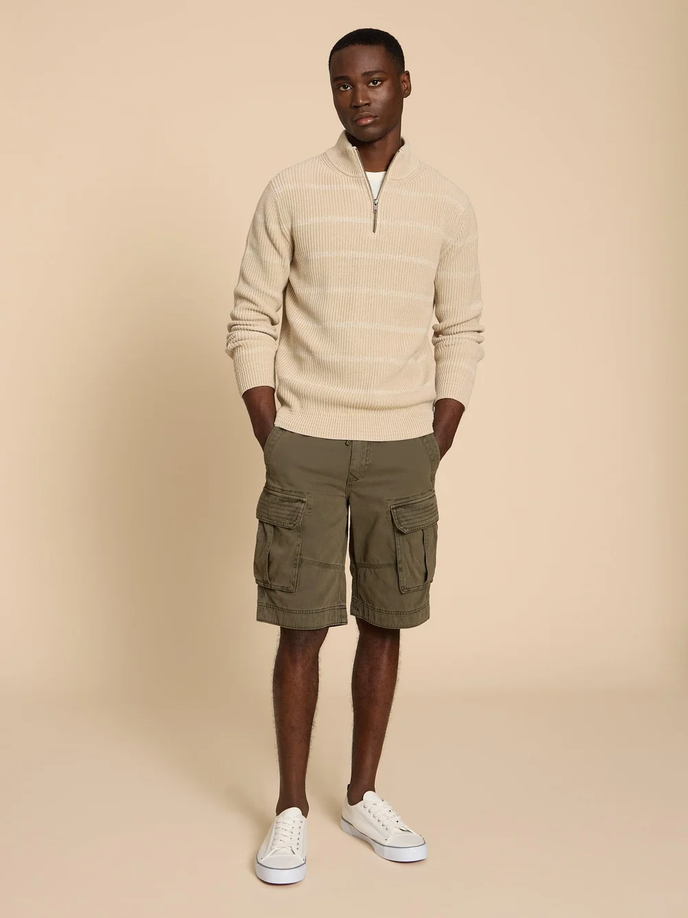 Short cargo Halsall biologique - Khaki Grn - 30/R Image 1