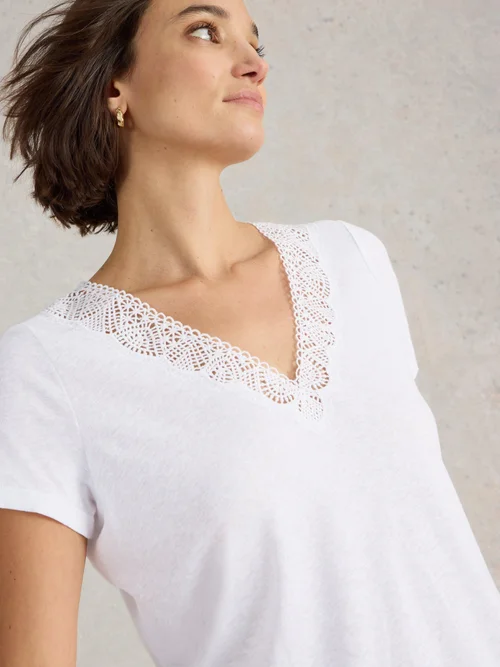 T-Shirt En Dentelle Ellie - Bril White - 38 Image 3