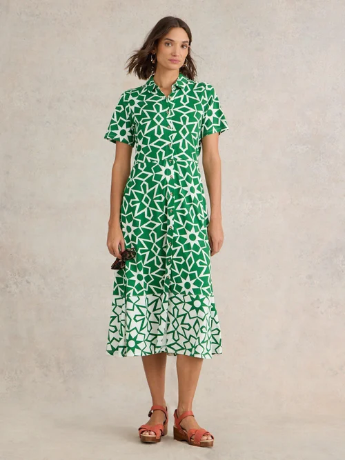 Robe chemise en jersey Rua - Green Pr - 52/R Image 2