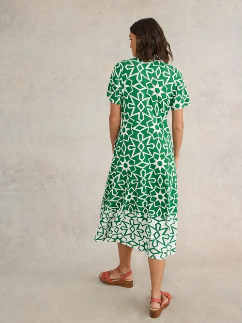 Robe chemise en jersey Rua - Green Pr - 42/R Image 4