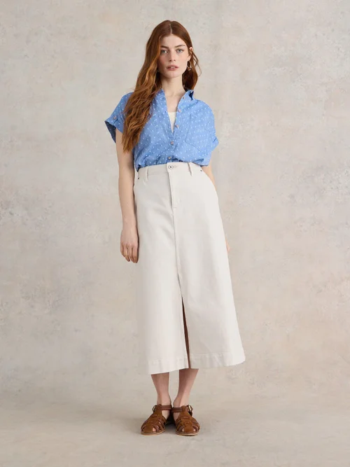 Chemise En Coton Biologique Ellie - Blue Mlt - 52 Image 2