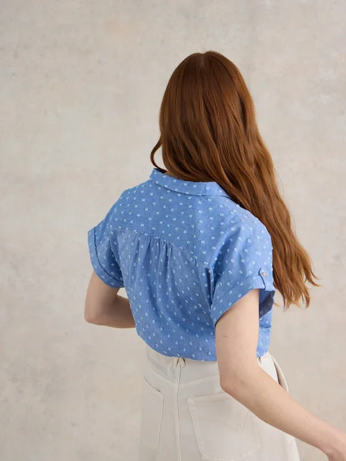 Chemise En Coton Biologique Ellie - Blue Mlt - 46 Image 4