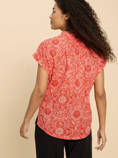 Chemise En Coton Biologique Ellie - Orange Pr - 52 Image 4