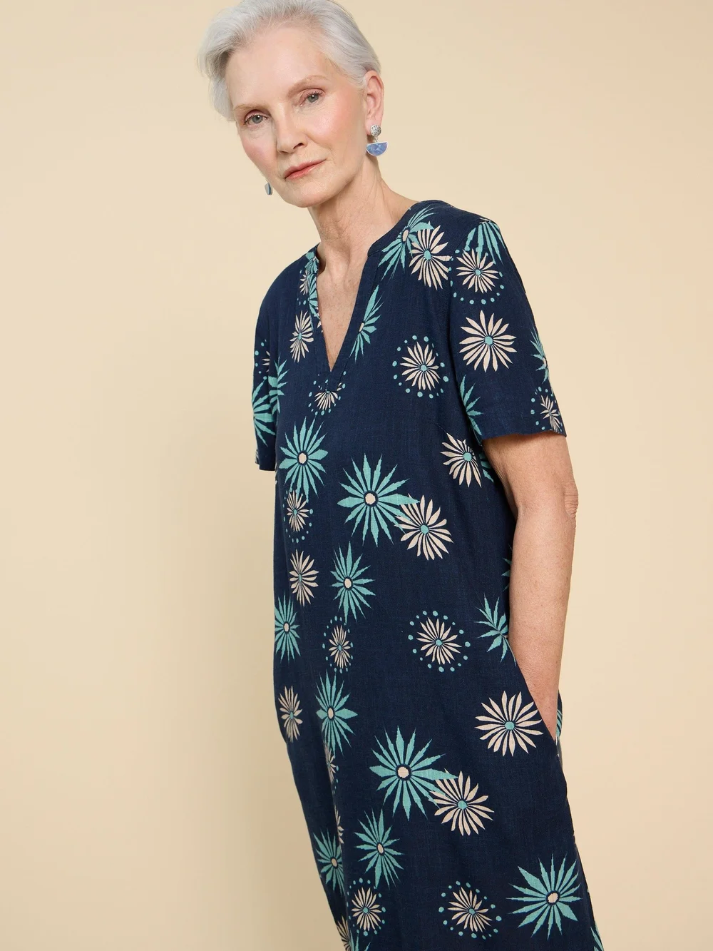 Robe droite Lydia - Navy Pr - 34 Image 1