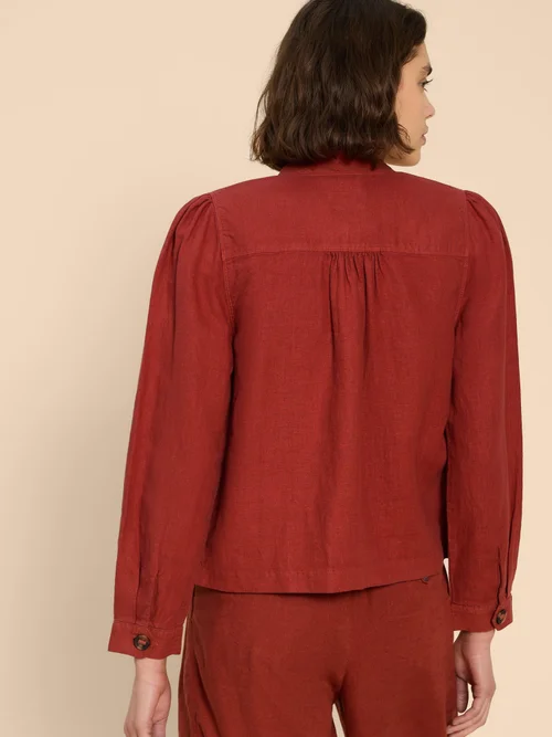 Veste en lin Delilah - Dk Red - 52 Image 4