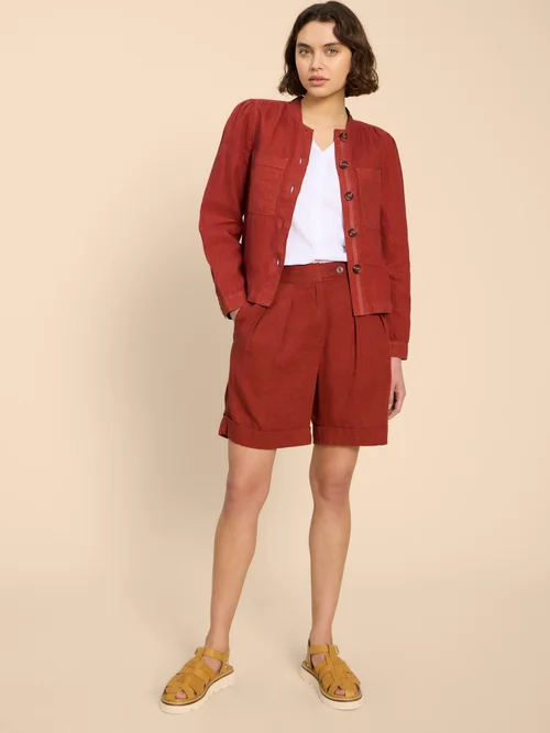 Veste en lin Delilah - Dk Red - 52 Image 2
