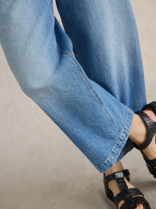 Jean court à jambes larges Tia - Mid Denim - 52/R Image 3