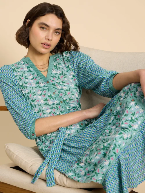 Robe imprimée mixte Mabel - Teal Pr - 52/R Image 2