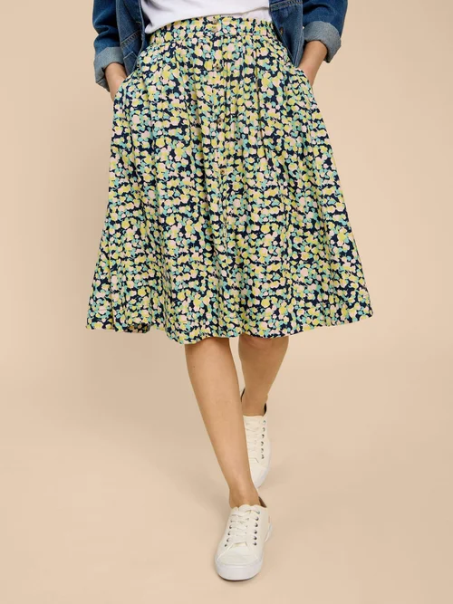Jupe au genou Sarah Eco Vero - Navy Pr - 52 Image 3