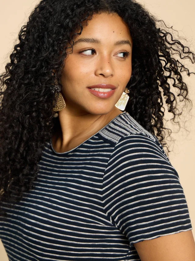 T-SHIRT À RAYES BRODÉ ABBIE