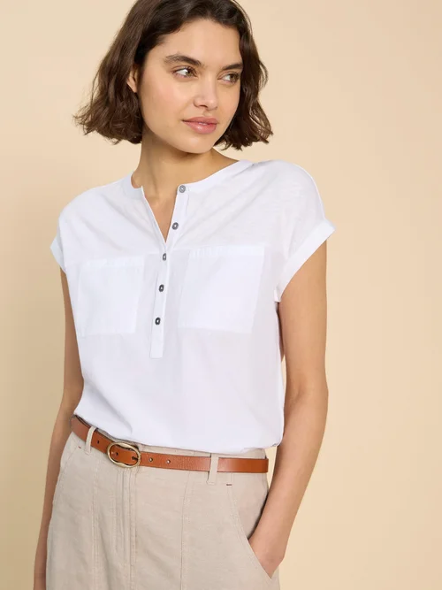 CHEMISE MIXTE EN JERSEY BETH - Bril White - 52 Image 3