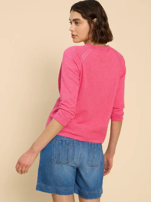 Cardigan À Col En V Naria - Brt Pink - 52 Image 4