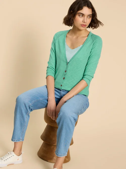 Cardigan À Col En V Naria - Mid Teal - 52 Image 2