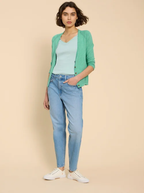 Cardigan À Col En V Naria - Mid Teal - 52 Image 1