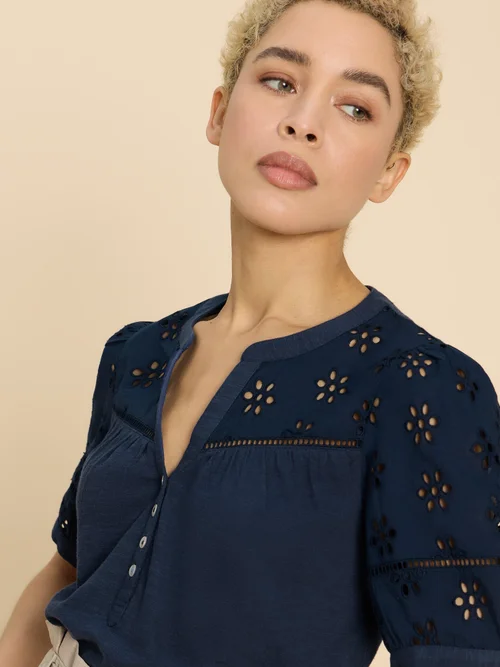 Top brodé Bella - Fr Navy - 52 Image 2
