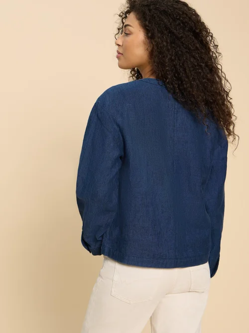 Veste en lin Adele - Dark Navy - 52 Image 4