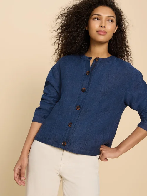 Veste en lin Adele - Dark Navy - 52 Image 3