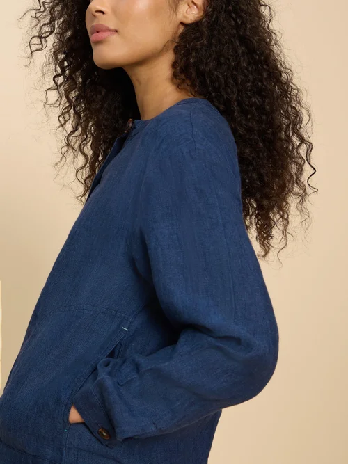 Veste en lin Adele - Dark Navy - 44 Image 2