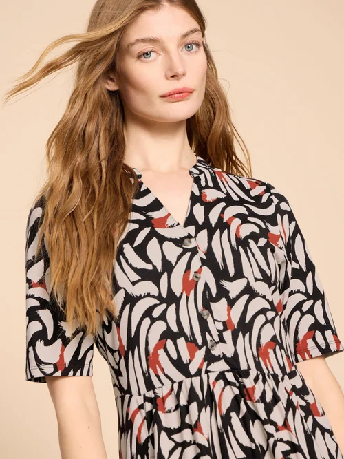 Robe en jersey Naya - Blk Mlt - 52/R Image 3