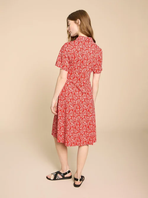 Robe chemise en jersey Ria - Red Pr - 52 Image 4