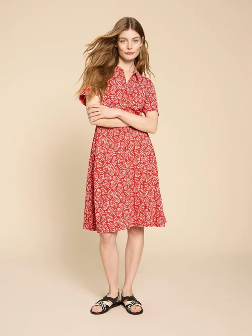 Robe chemise en jersey Ria - Red Pr - 52 Image 2