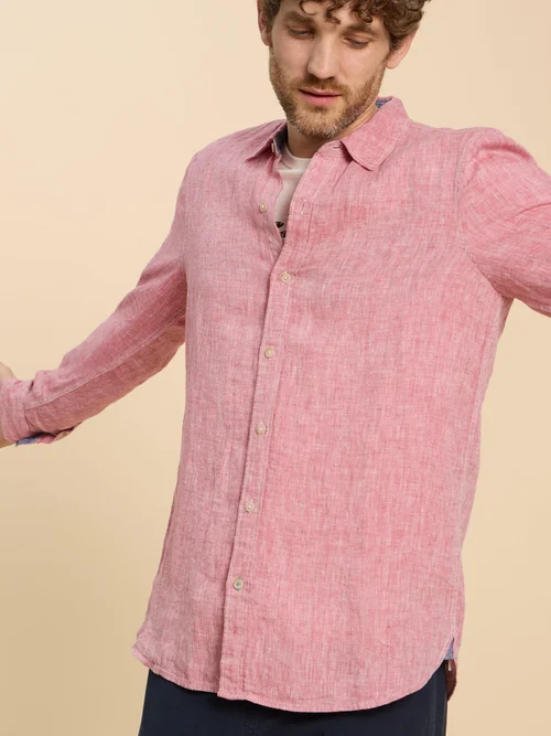 Chemise en lin Pembroke LS - Mid Red - M Image 1