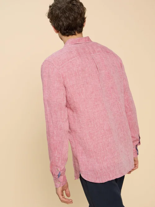 Chemise en lin Pembroke LS - Mid Red - M Image 4