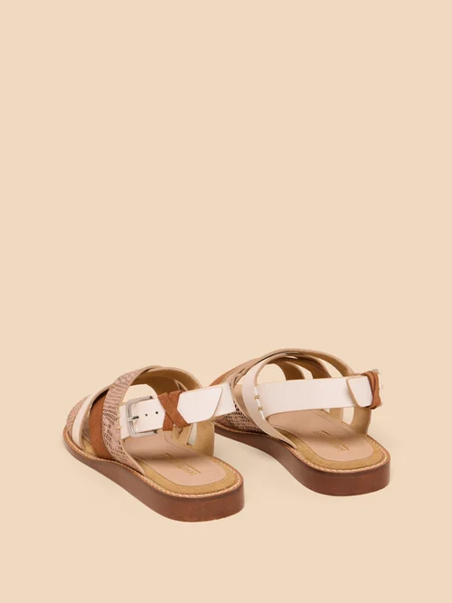 Mini-sandales compensées en cuir Holly - Tan Multi - 38 Image 3