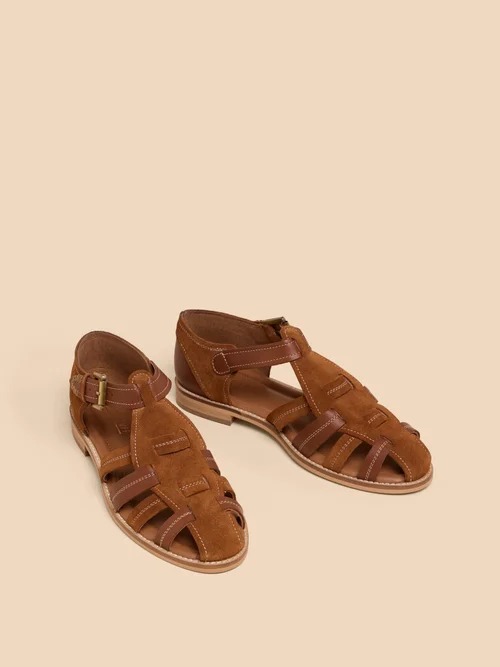 Chaussures de pêcheur en cuir à motif floral - Mid Tan - 41 Image 3
