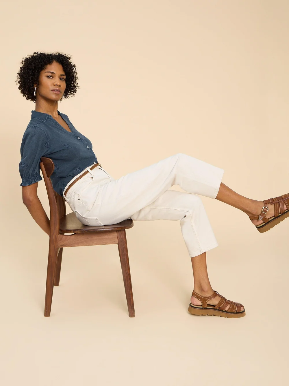 CHEMISE BRODÉE PENELOPE - Indigo Ble - 52 Image 1