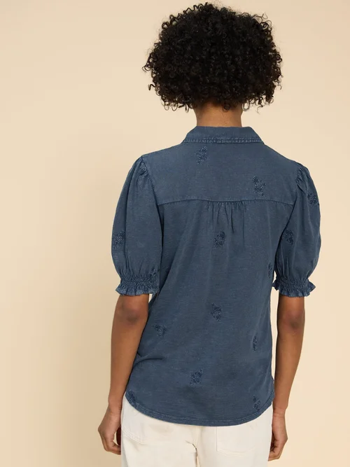 CHEMISE BRODÉE PENELOPE - Indigo Ble - 52 Image 4