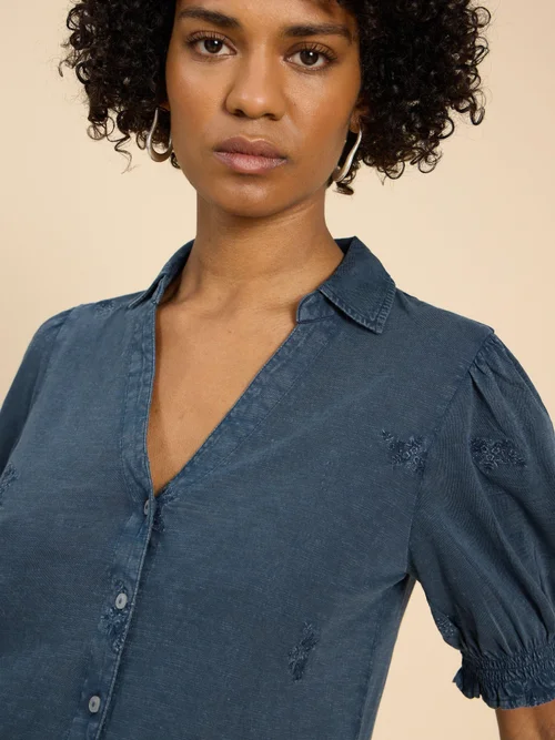 CHEMISE BRODÉE PENELOPE - Indigo Ble - 52 Image 2