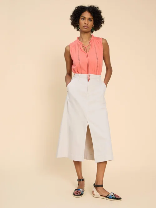 Jupe midi en denim Allie - Lgt Nat - 44 Image 1