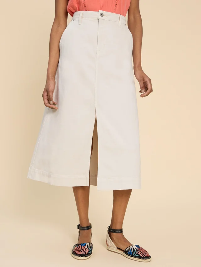 Jupe midi en denim Allie