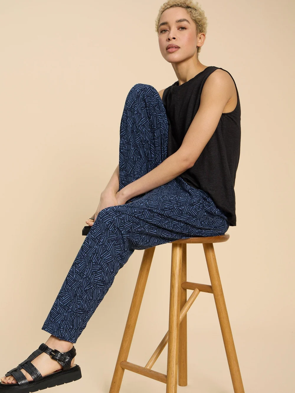 Pantalon en jersey Maison Eco Vero - Navy Pr - 52 Image 1