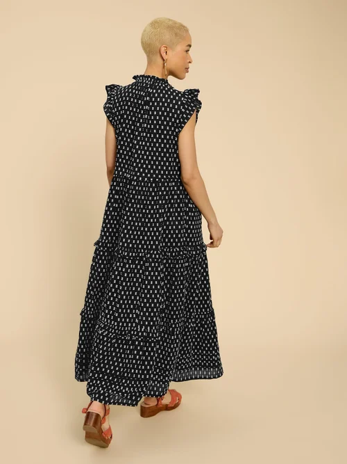 Robe longue en coton Rosie - Blk Mlt - 52/R Image 4