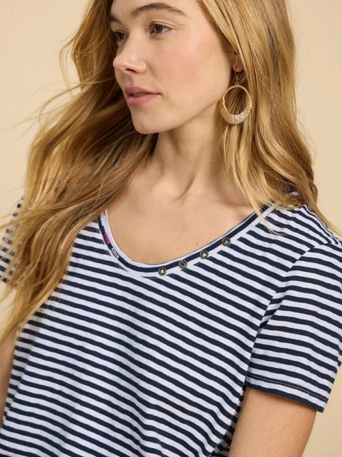 T-shirt à encolure dégagée NADIA SS - White Mlt - 52 Image 3