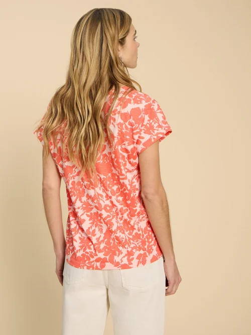 T-SHIRT NOAH SS V NECK - Orange Pr - 52 Image 4