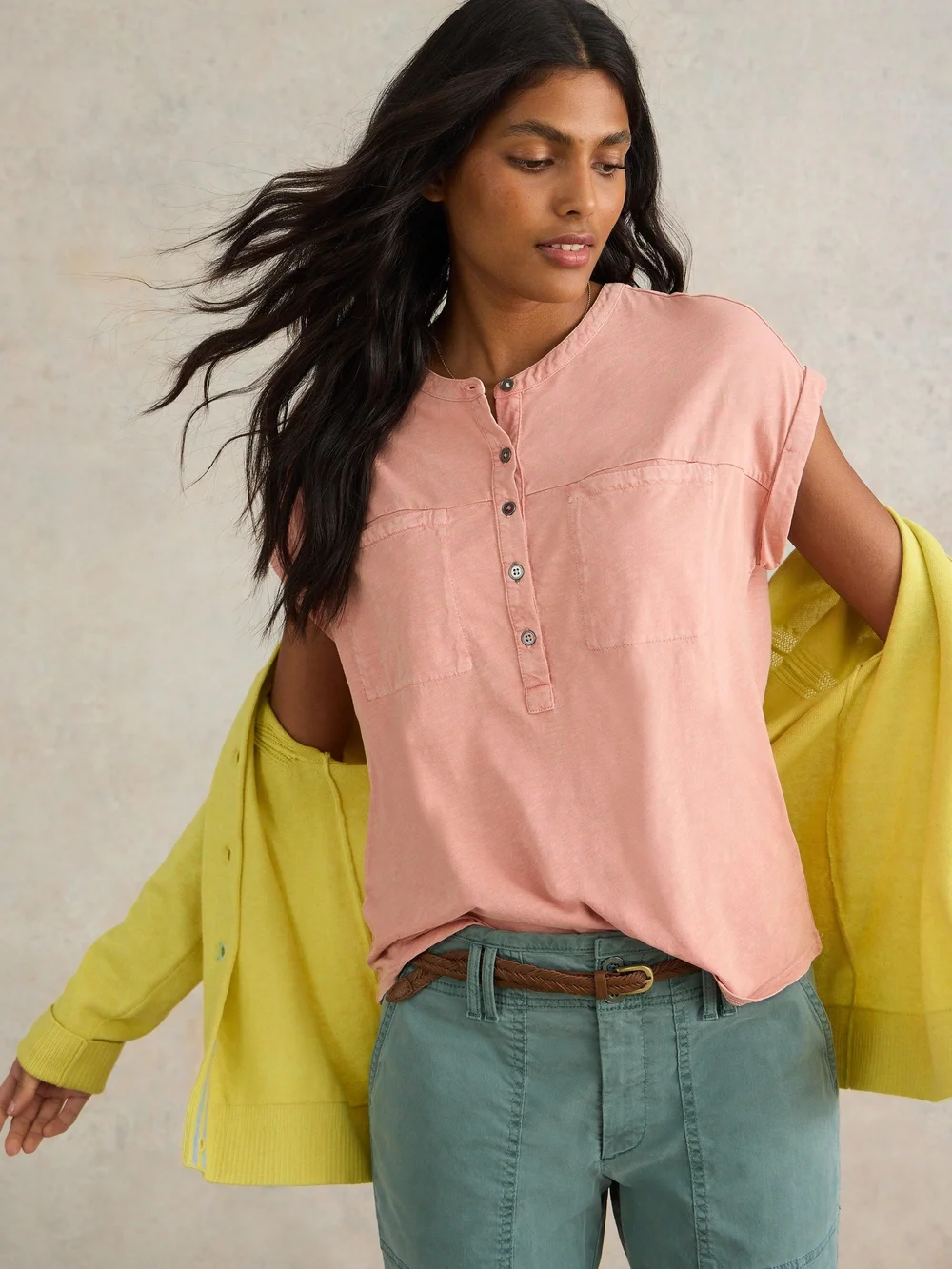 CHEMISE MIXTE EN JERSEY BETH - Dus Pink - 50 Image 1