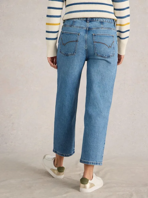 Jean droit court Charlie - Mid Denim - 46 Image 4
