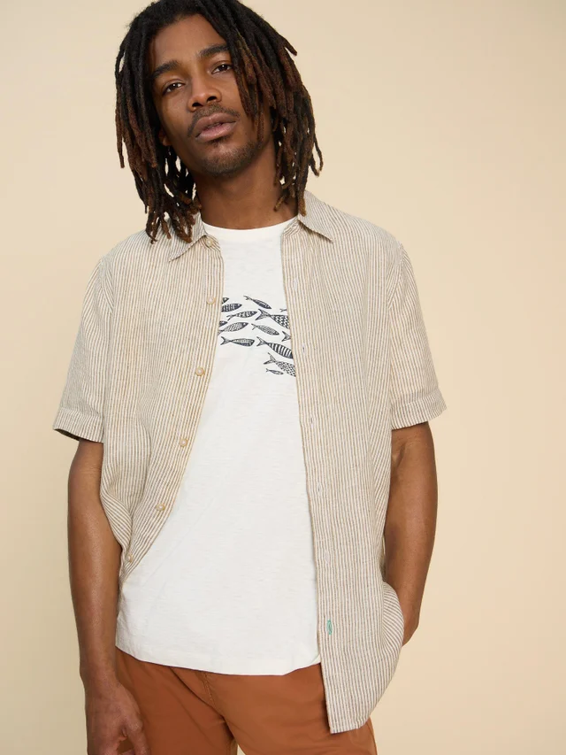 Chemise en lin à rayures Pembroke SS