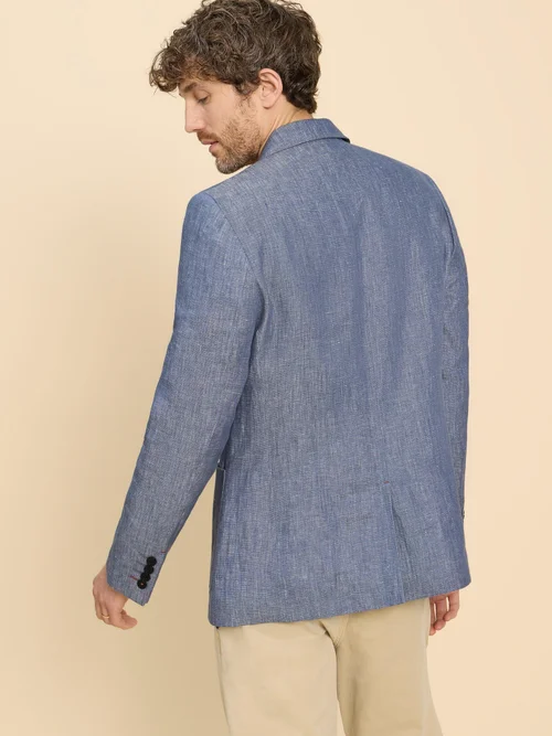 Blazer en lin - Mid Blue - 48 Image 4