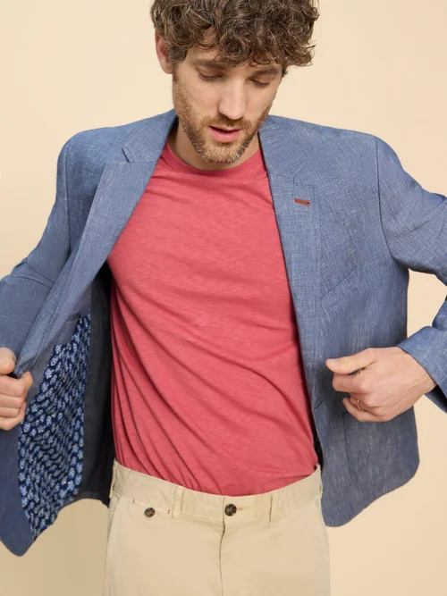 Blazer en lin - Mid Blue - 48 Image 3