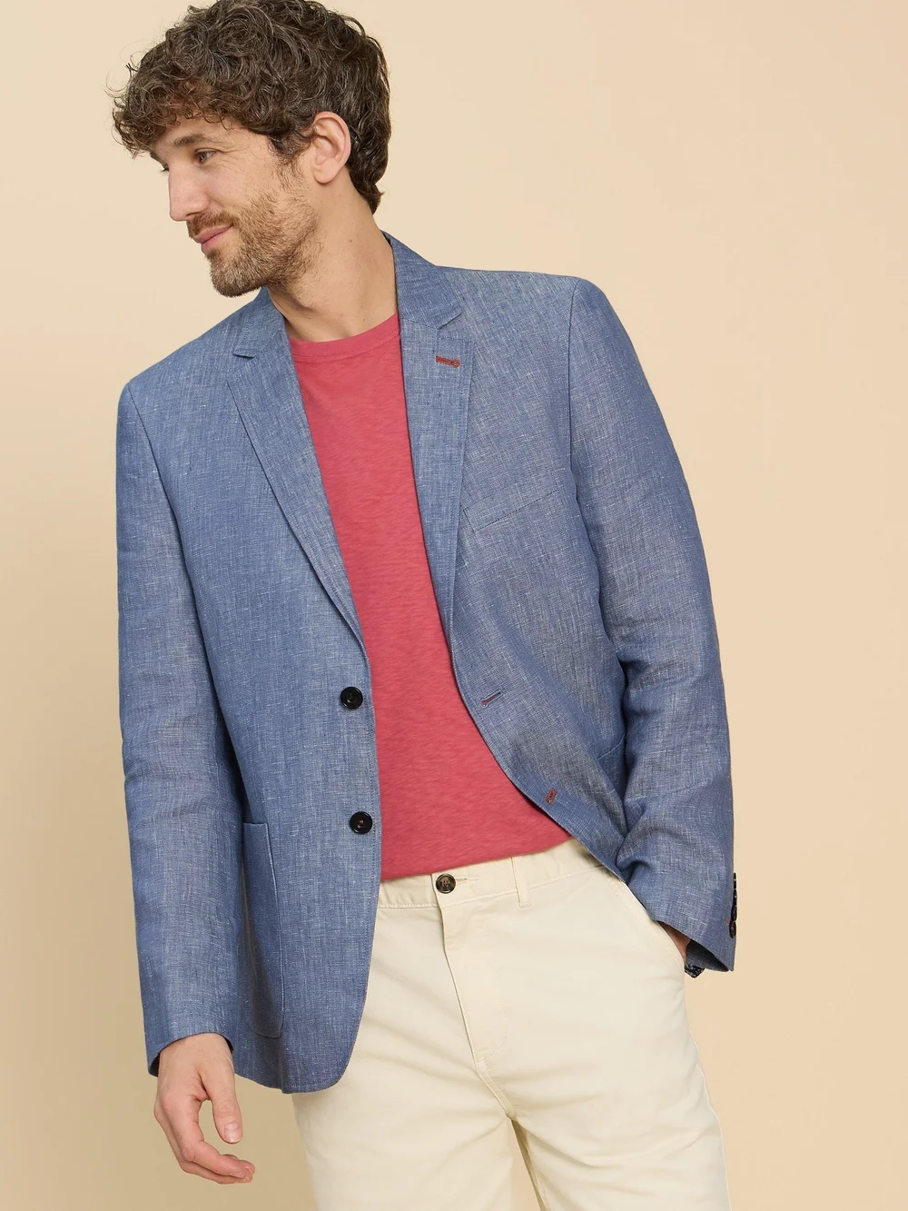 Blazer en lin - Mid Blue - 48 Image 1