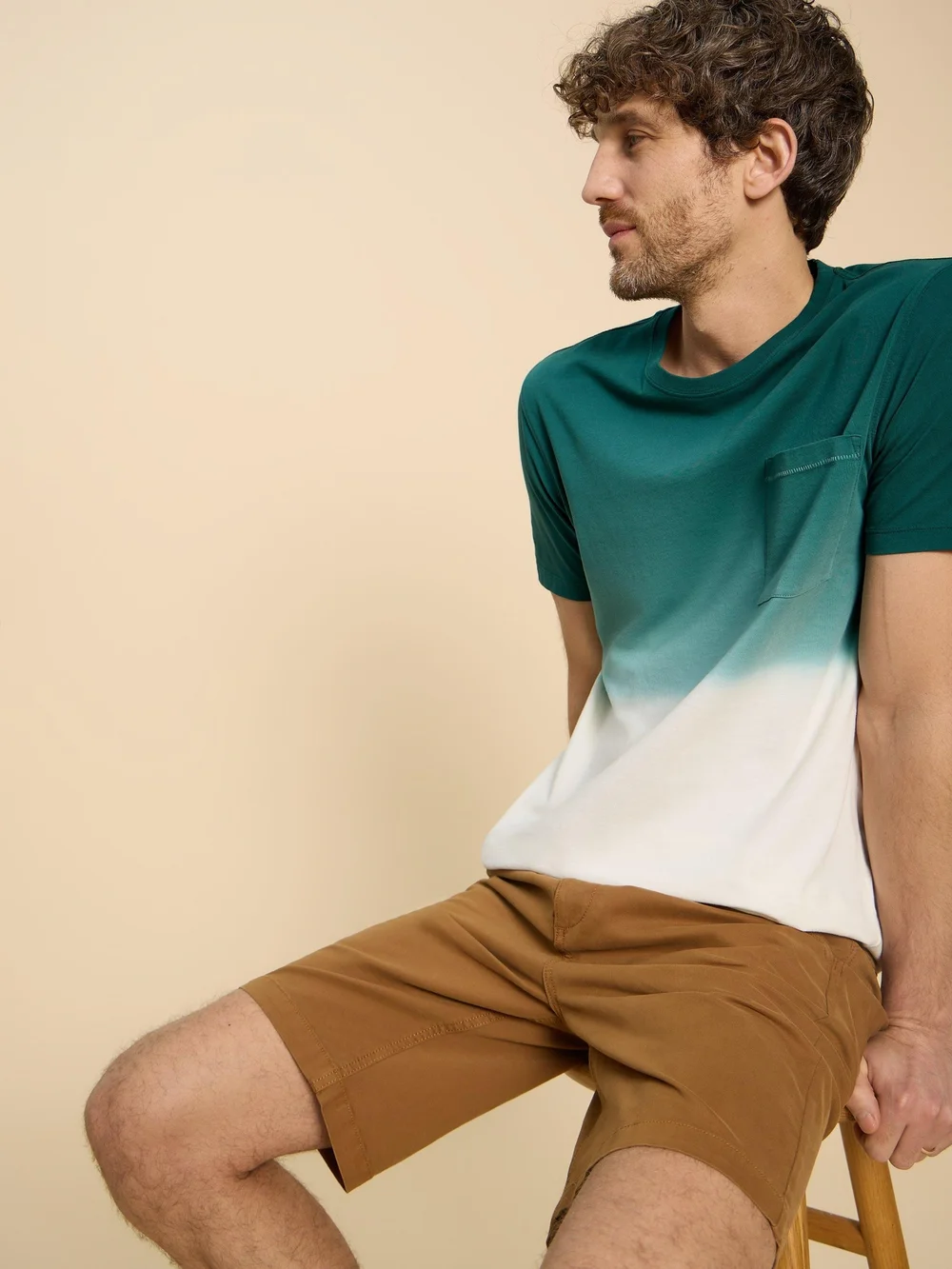 T-shirt Abersoch Dip Dye SS - Teal Mlt - XXXL Image 1