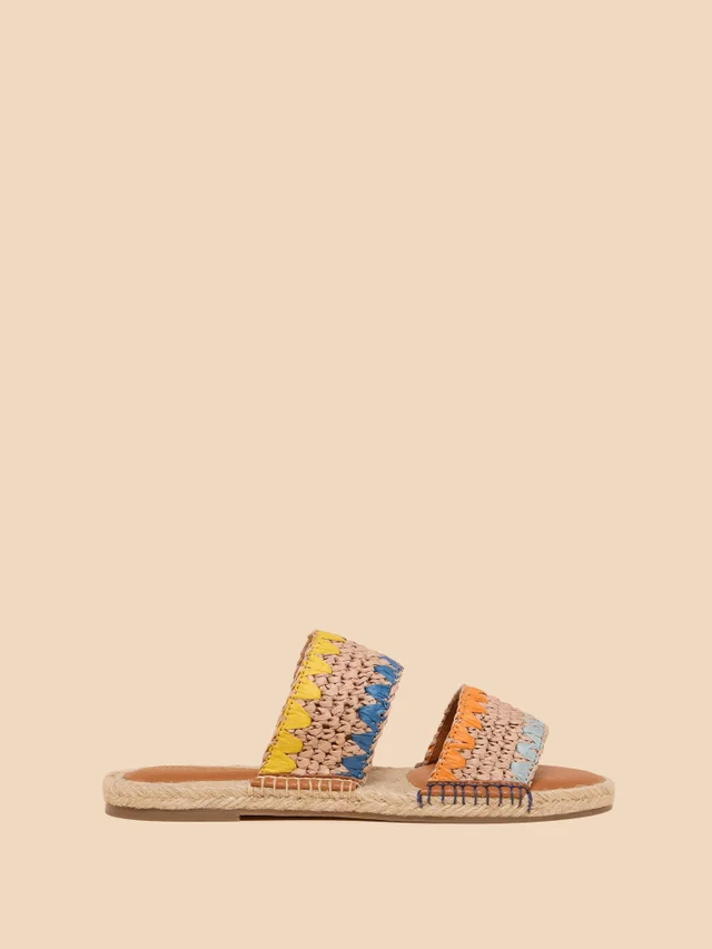 Mules en raphia Belflower